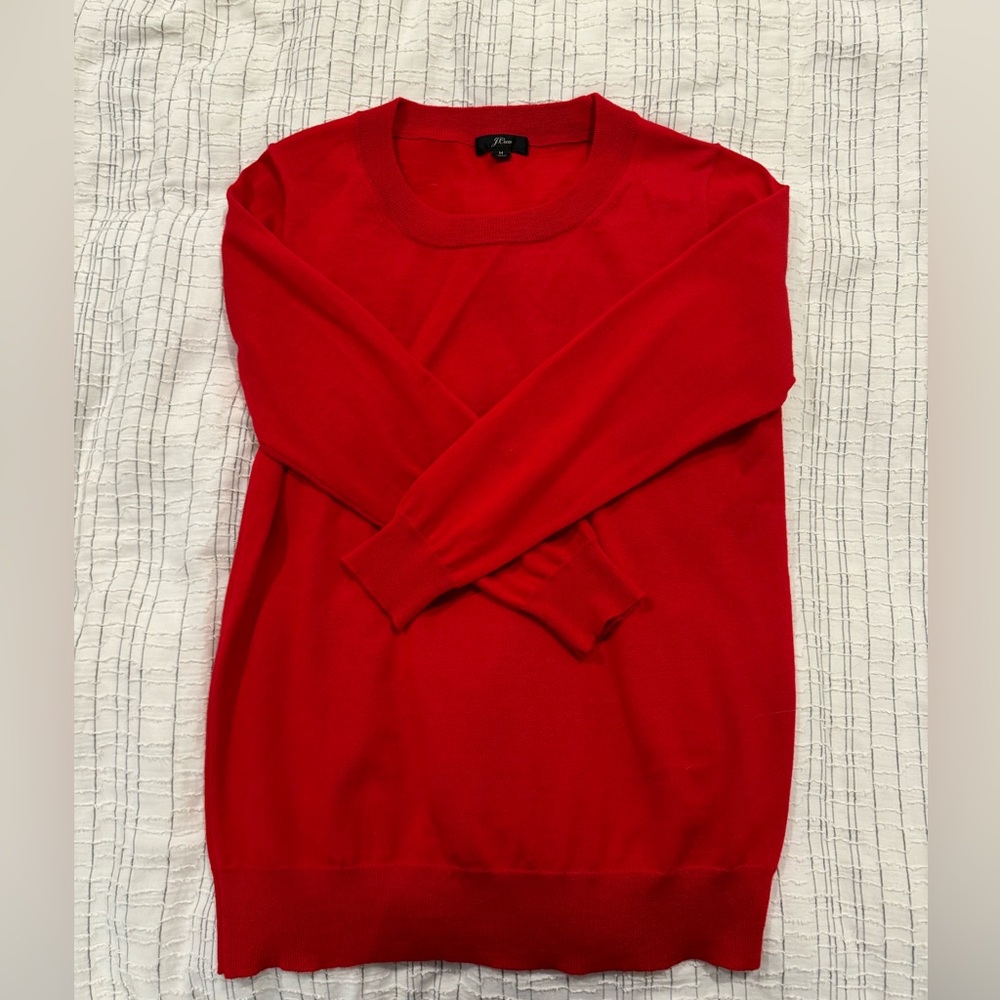 Red J Crew Sweater